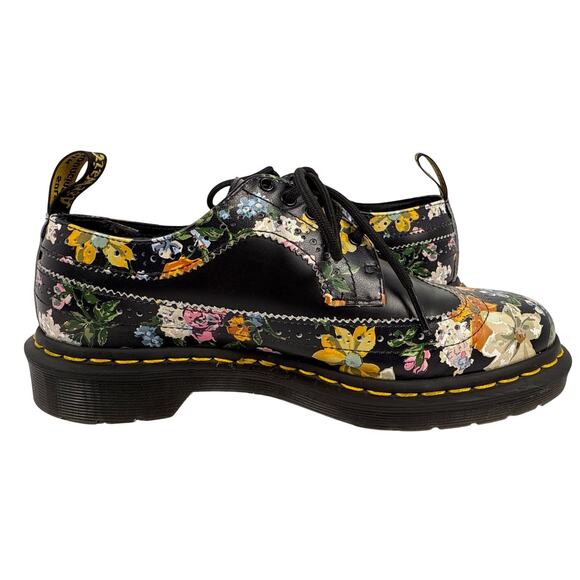 Dr. Martens Darcy Oxfords Floral Brogue 3989 Y2K Women's US 8 Black Leather Rare - Picture 5 of 12